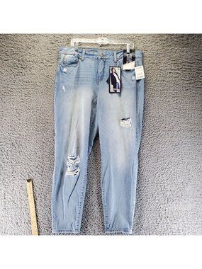 Sound/Style Jeans Womens Size 14 Blue Jamie Ankle Skinny Distressed Vintage *NWT
